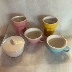 Colorful Ceramic Cup Set miniature size , kids kitchen